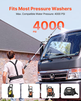VEVOR padded shoulder straps and chest strap for comfortable wear