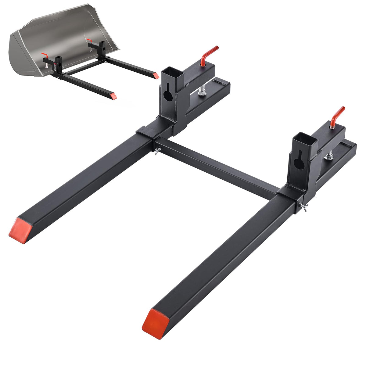 VEVOR pallet forks clamp-on for tractors enabling secure 2,000 lb loads