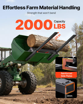 VEVOR pallet forks 43-inch length for extended reach and stability