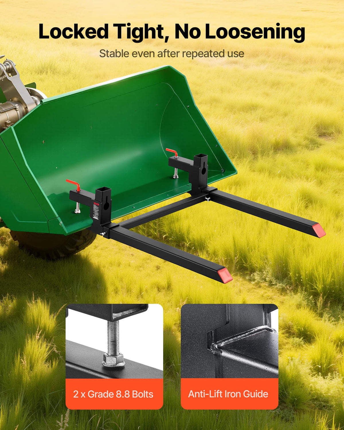 VEVOR pallet forks adjustable stabilizer bar ensures aligned handling