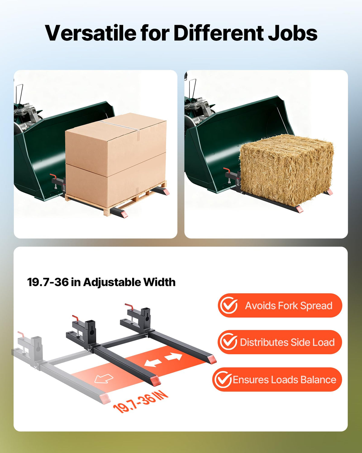 VEVOR pallet forks quick clamp-on installation for fast setup