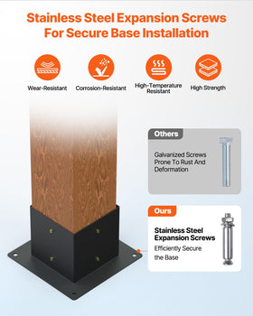 VEVOR 60 mm screws provide reliable anchoring into wood or concrete.