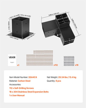 VEVOR sunshade hole enables easy canopy hanging and rain protection.