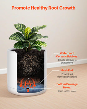 VEVOR plant pot anti-slip pads keep the pot stable.