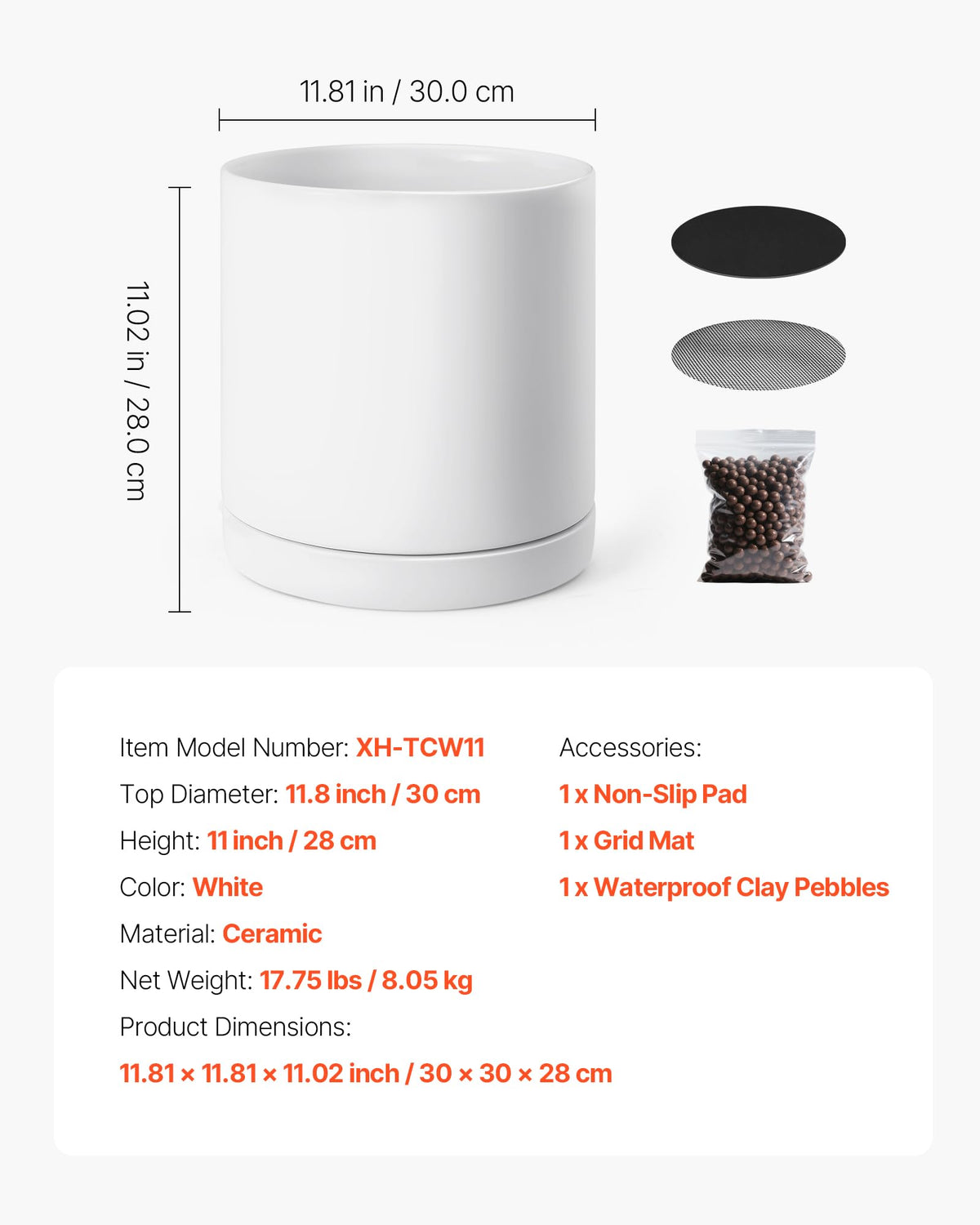 VEVOR plant pot with plant enhances living room décor.