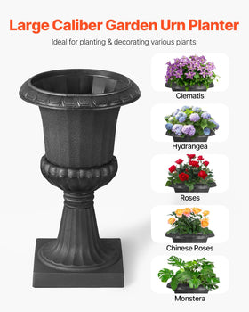 VEVOR urn planter close-up shows durable PP material and smooth finish