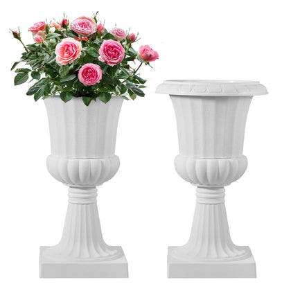 VEVOR plastic urn planter with large opening for lush blooms