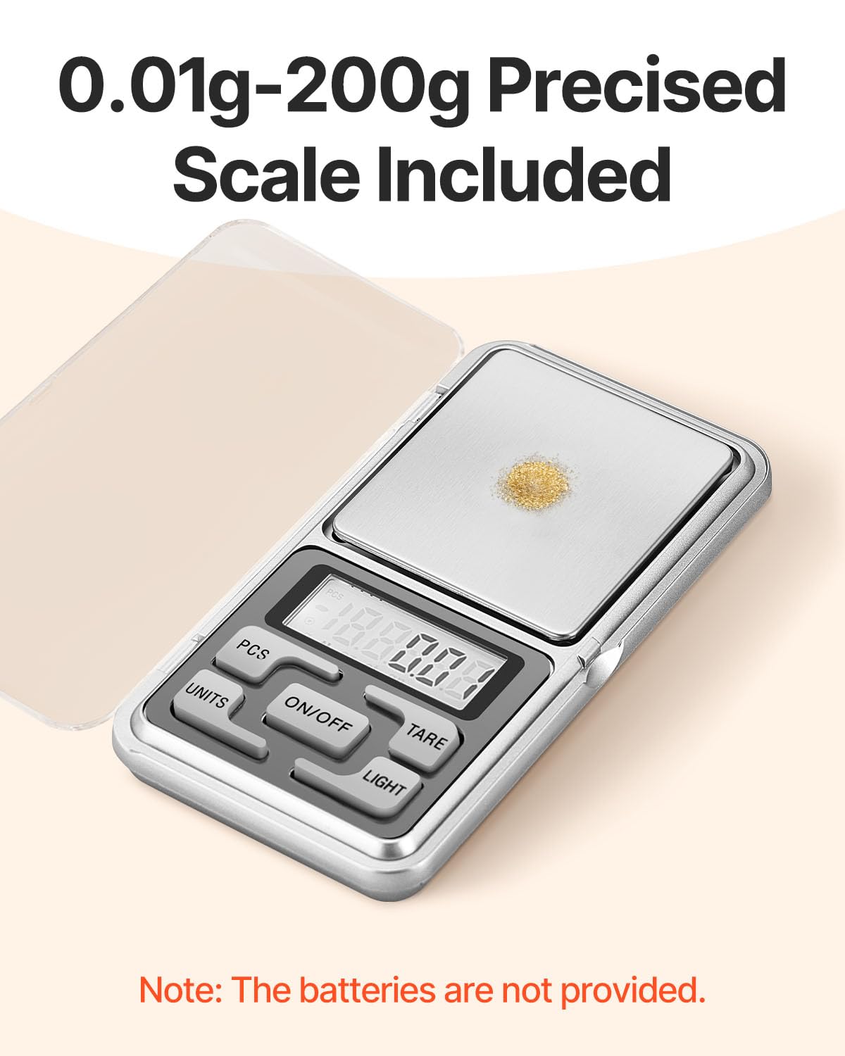 VEVOR pocket-scale 200g precision for weighing recovered material