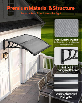 VEVOR high-transparency polycarbonate panels for clear visibility
