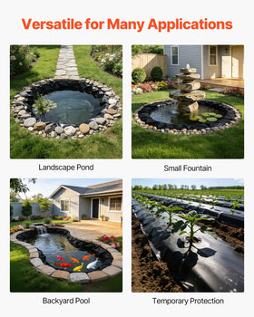 VEVOR pond liner supports koi and aquatic plants in a healthy ecosystem