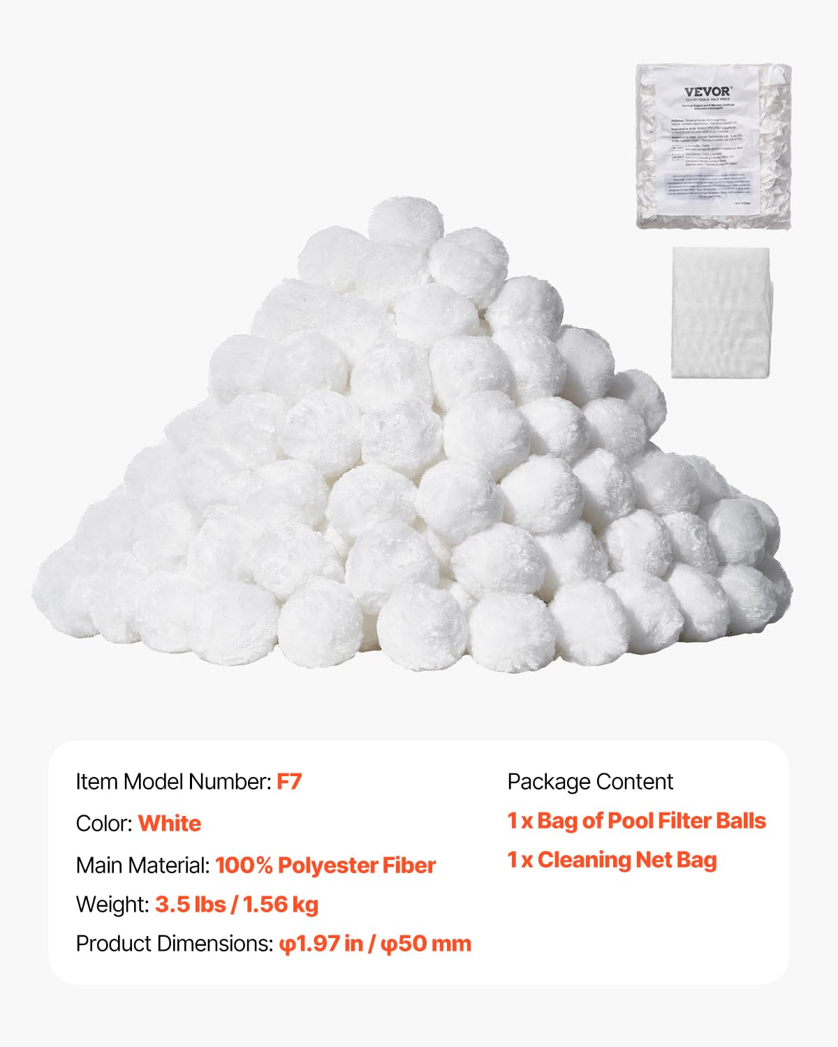 VEVOR pool filter balls in aquarium setup for clear water