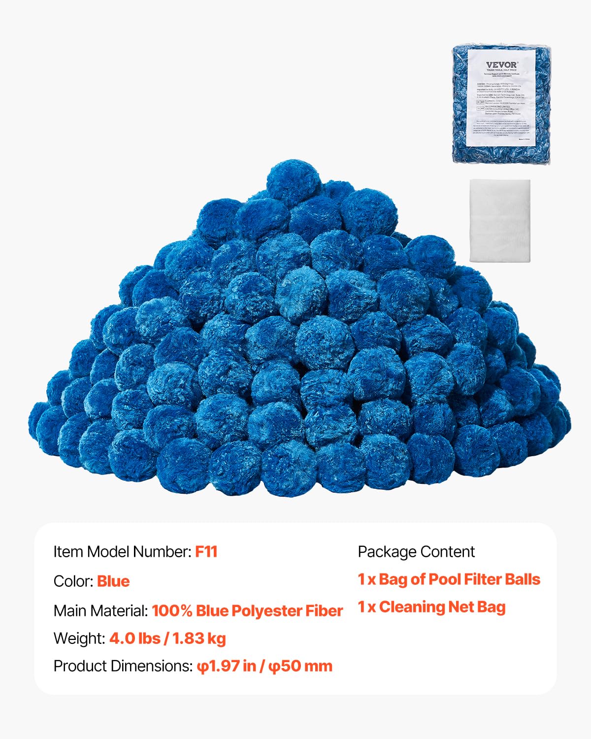 VEVOR pool filter balls in aquarium use promoting clear water