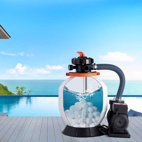 VEVOR pool filter balls during backwash process