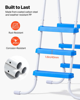 VEVOR pool ladder textured steps for secure footing