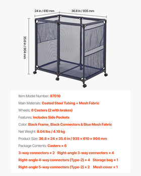 VEVOR pool storage bin suitable for multiple spaces and activities