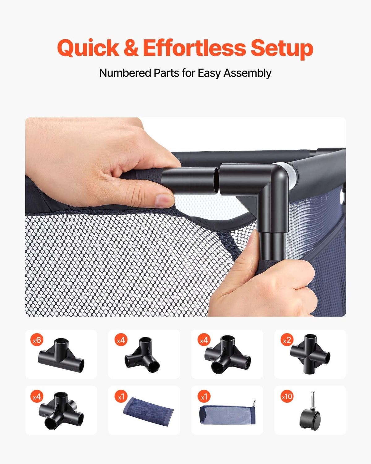 VEVOR pool storage bin rolling casters for easy relocation to poolside.