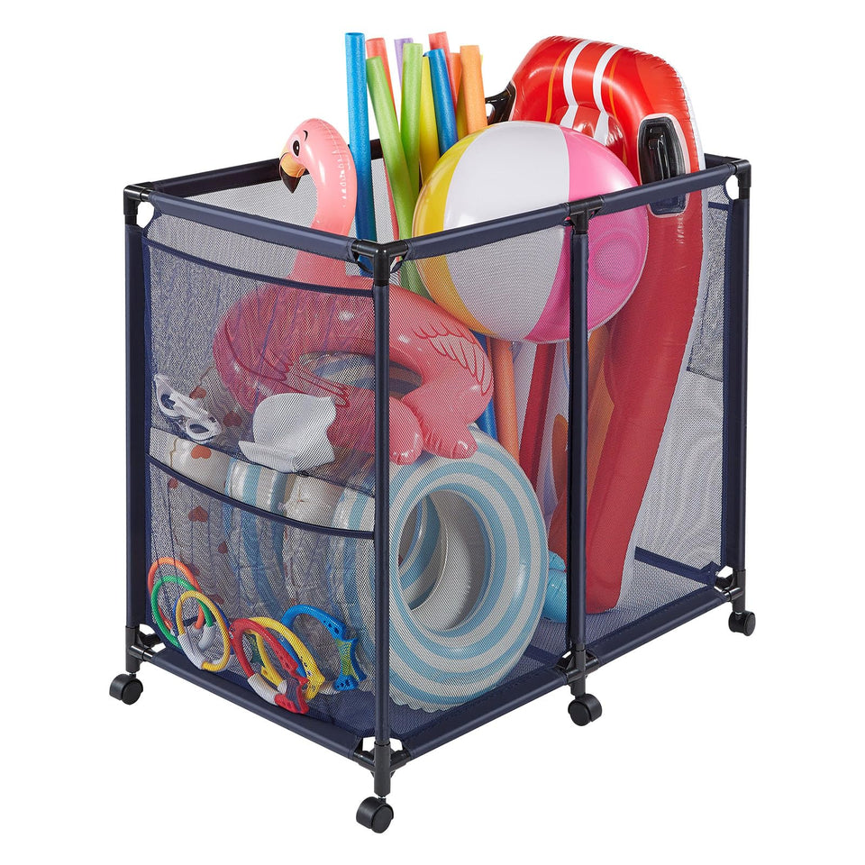 VEVOR pool storage bin with rolling wheels for easy transport by the pool