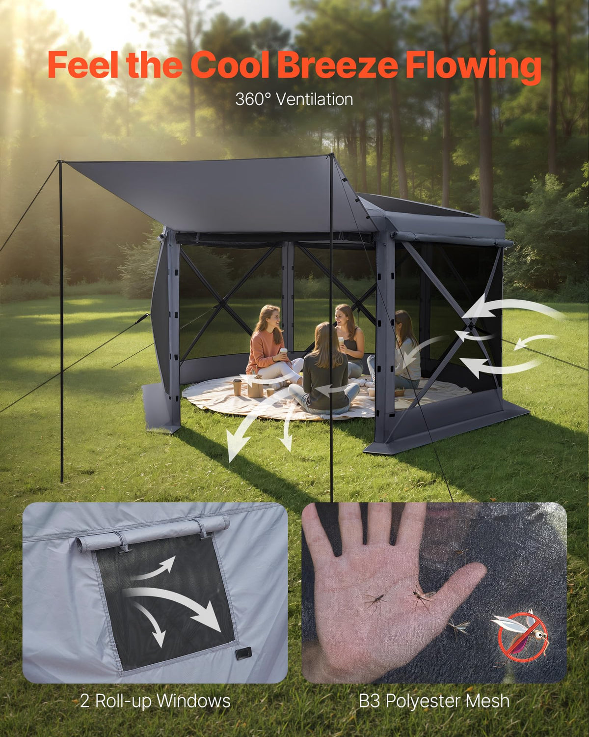 VEVOR carry bag stores gazebo for travel.