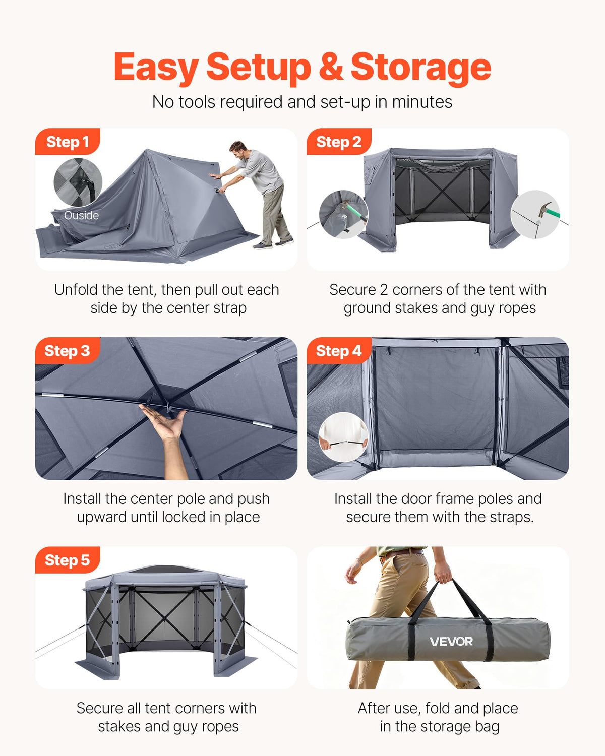 VEVOR pop-up canopy 12x12 with sunshade panels for shade and privacy.