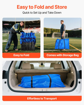 Folded compact profile of the VEVOR bench for storage