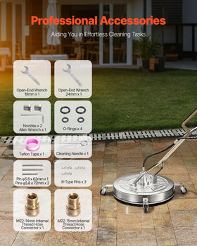 VEVOR pressure washer attachment for concrete generates thorough clean