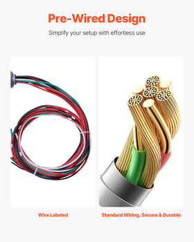 VEVOR prewired transfer kit with clearly labeled wires for easier setup.
