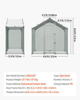 VEVOR versatile rabbit-friendly coop for small pets