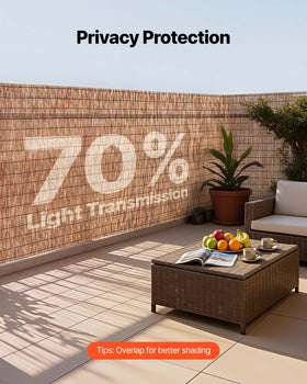 VEVOR reed fence allowing airflow while providing shade