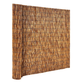 Natural warm look of VEVOR reed fencing in outdoor space