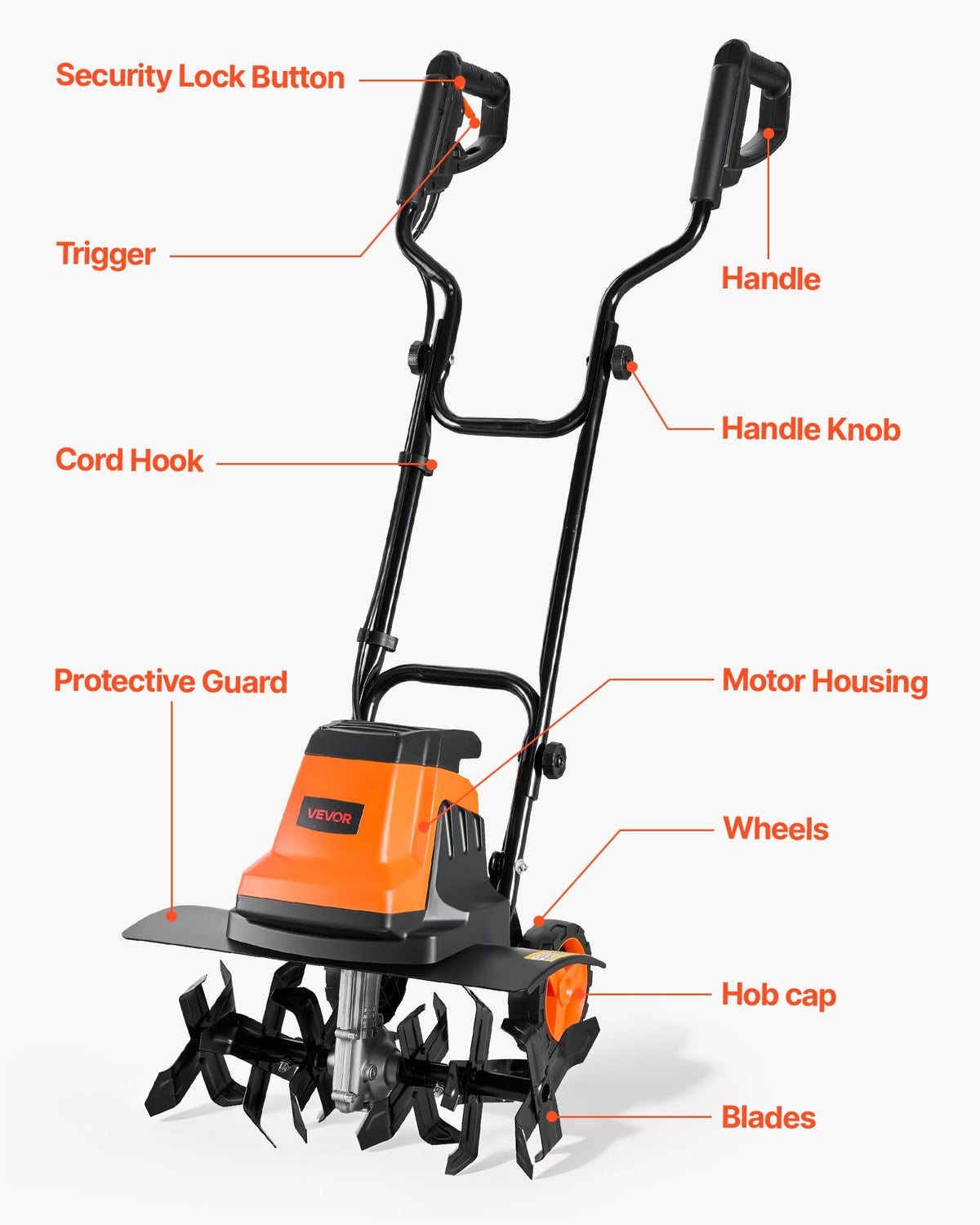 VEVOR reinforced build with thickened screws reduces vibration at joints.