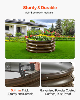 Safety design with rolled edges on the VEVOR raised bed