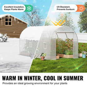VEVOR rolled-up door entry shows convenient entry for easier plant care