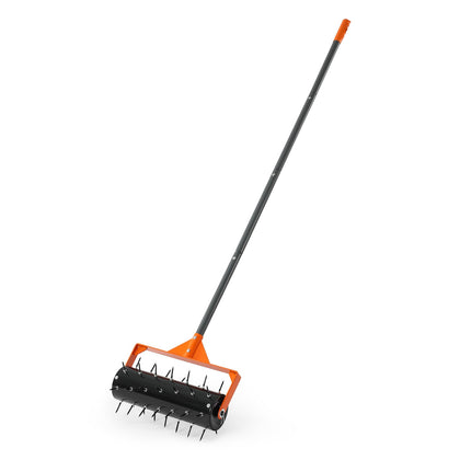VEVOR rolling lawn aerator with 42 spikes for deep soil penetration