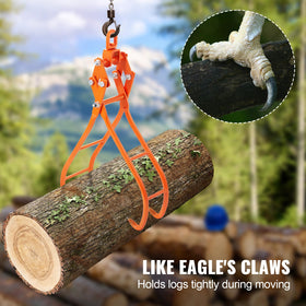 Rotating suspension ring on VEVOR log tongs for flexible handling