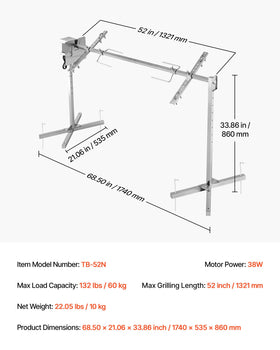 Portable VEVOR rotisserie kit for outdoor events