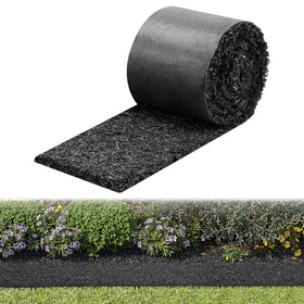 VEVOR rubber mulch mat roll front view, durable edging for clean garden borders.