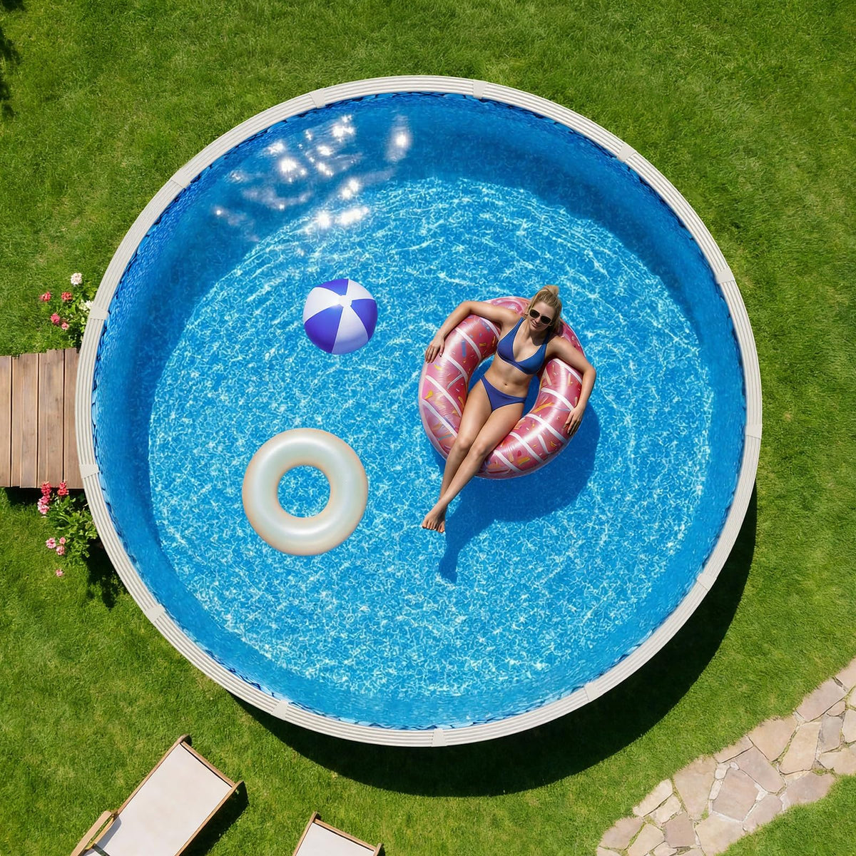 VEVOR seamless fit around pool wall reduces wrinkles and movement.