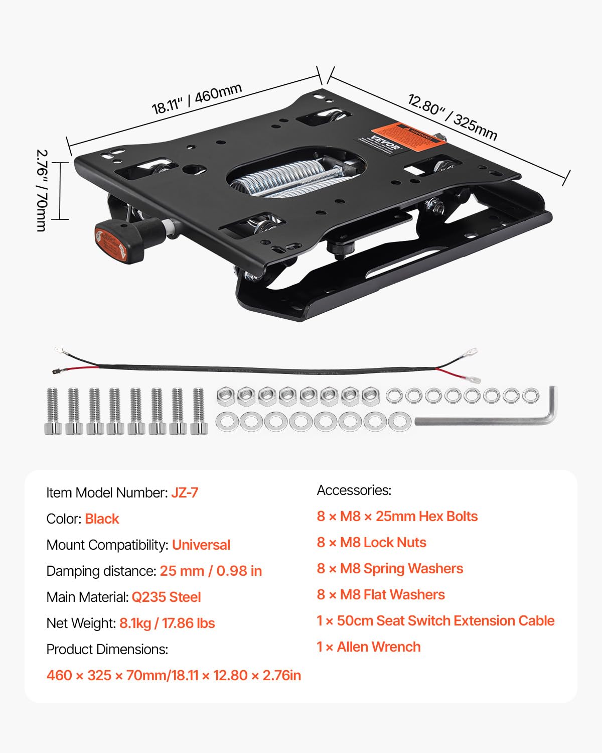 VEVOR installation-friendly kit allows quick setup during assembly.