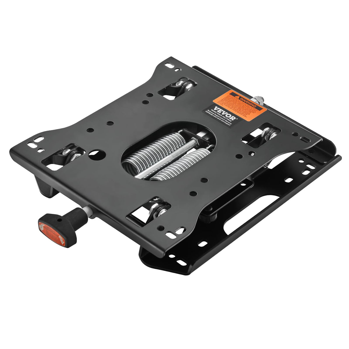 VEVOR seat suspension on mower reduces ride harshness for smoother operation.