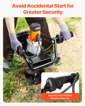 VEVOR security lock design prevents accidental startups during operation