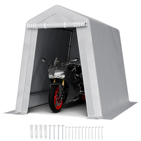 VEVOR shed frame structure with galvanized steel for durable outdoor storage.