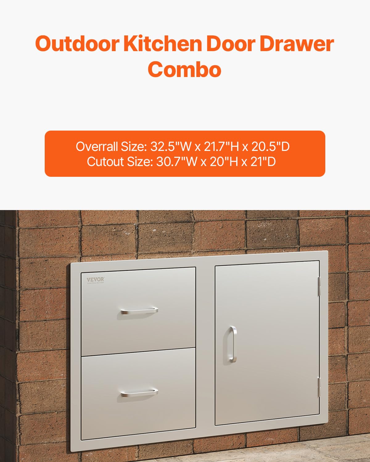 VEVOR side access door providing easy reach to bins or tanks