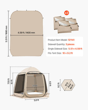 VEVOR sidewalls suit backyard gatherings with comfortable shade.