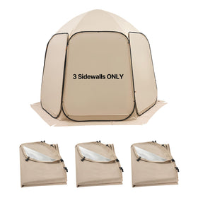 VEVOR sidewalls provide full edge-to-edge shade for the 10x9.2 ft tent.