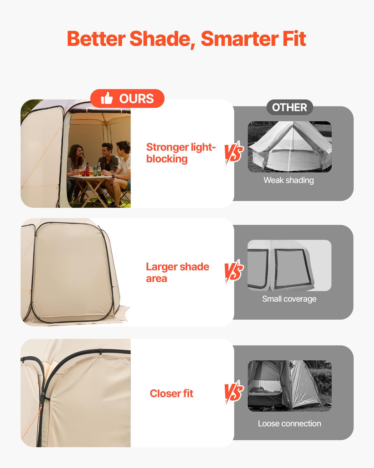 VEVOR snap buckles allow quick, secure attachment to the frame.