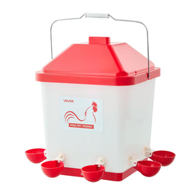 VEVOR six-port drinking area supports concurrent flock hydration.