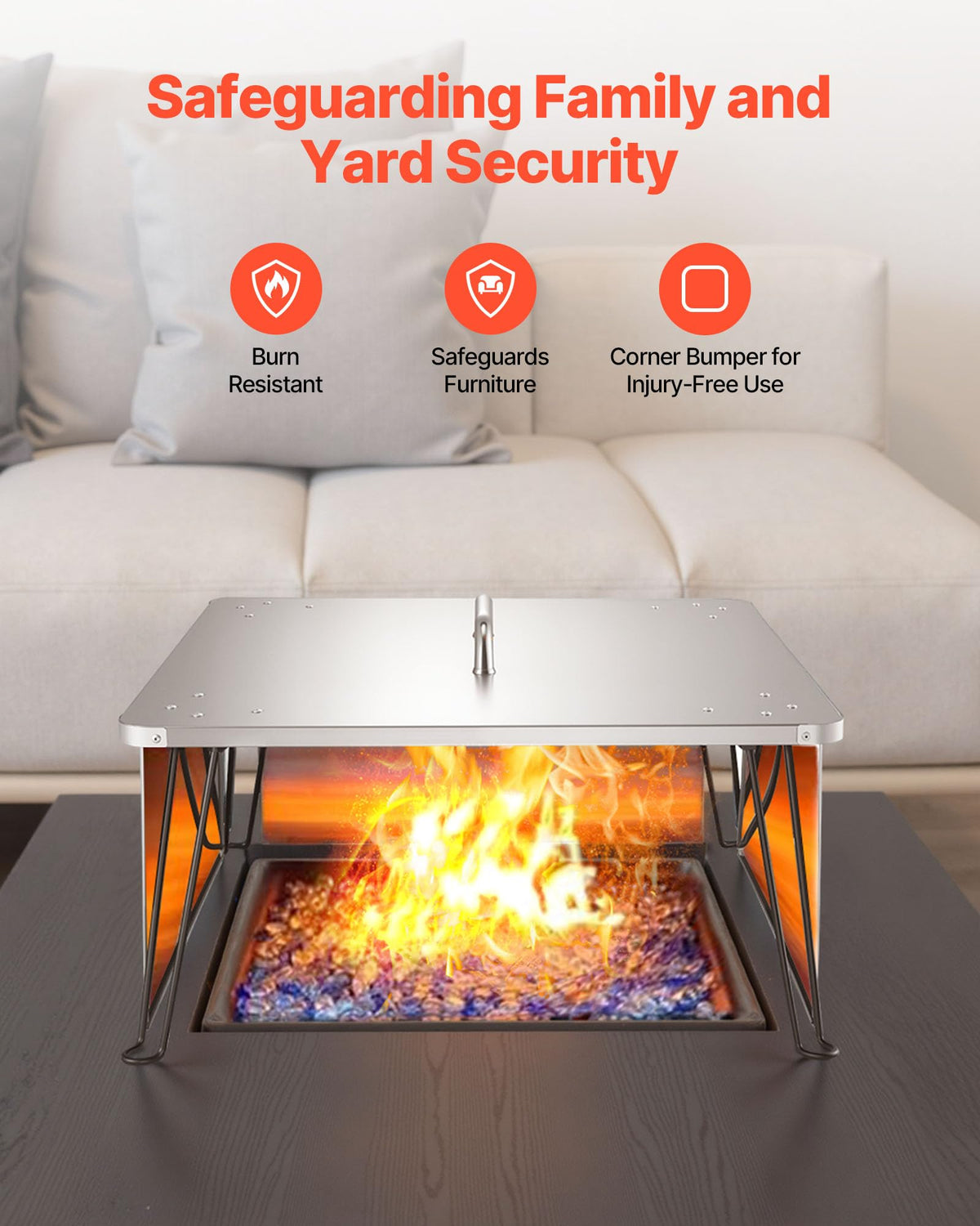 VEVOR smooth edges enhance safety around the flame