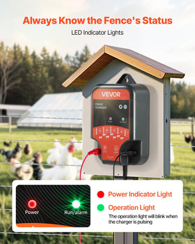 VEVOR solar power option supports off-grid operation for dependable fencing.
