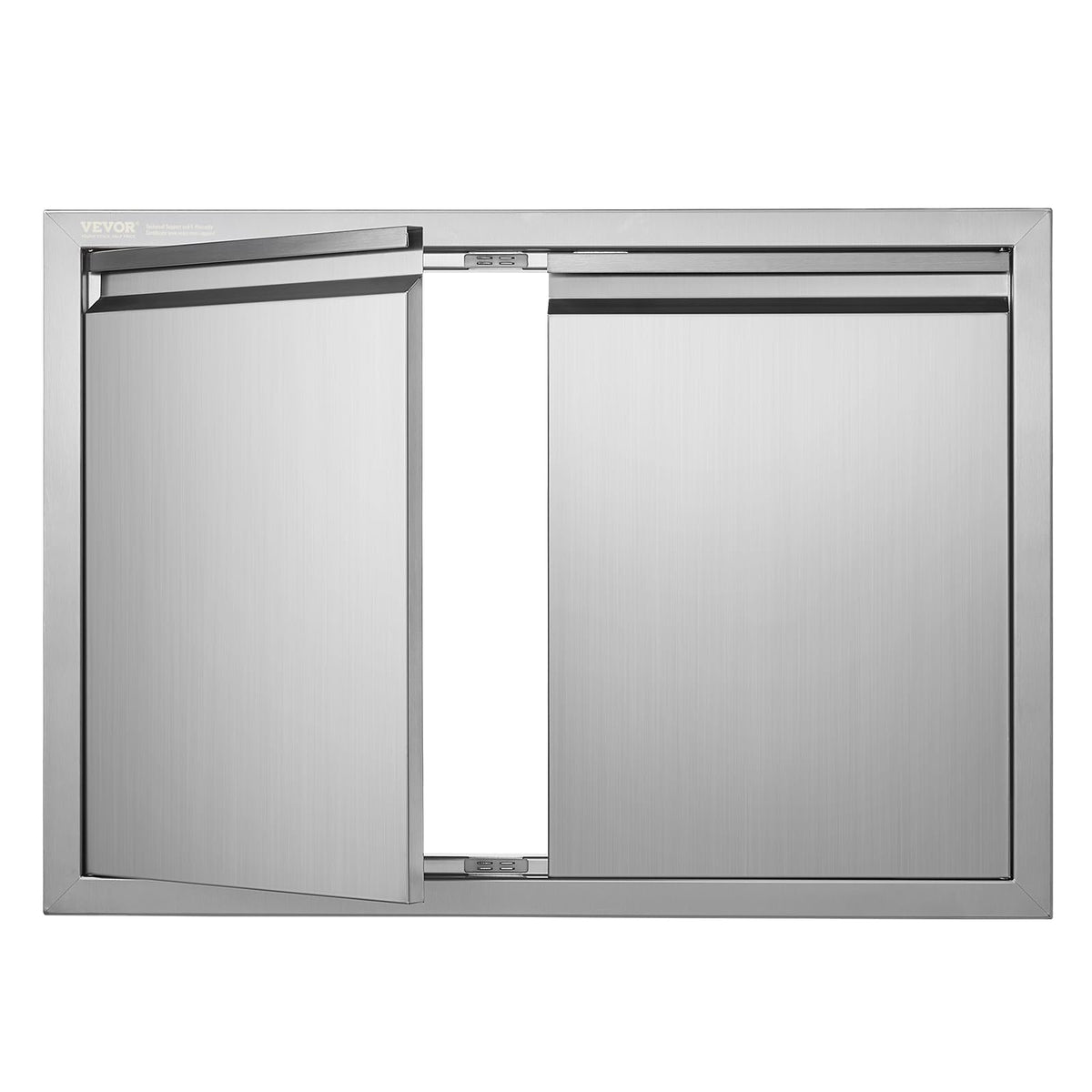 VEVOR stainless steel BBQ access door front view shows durable outdoor cabinet access