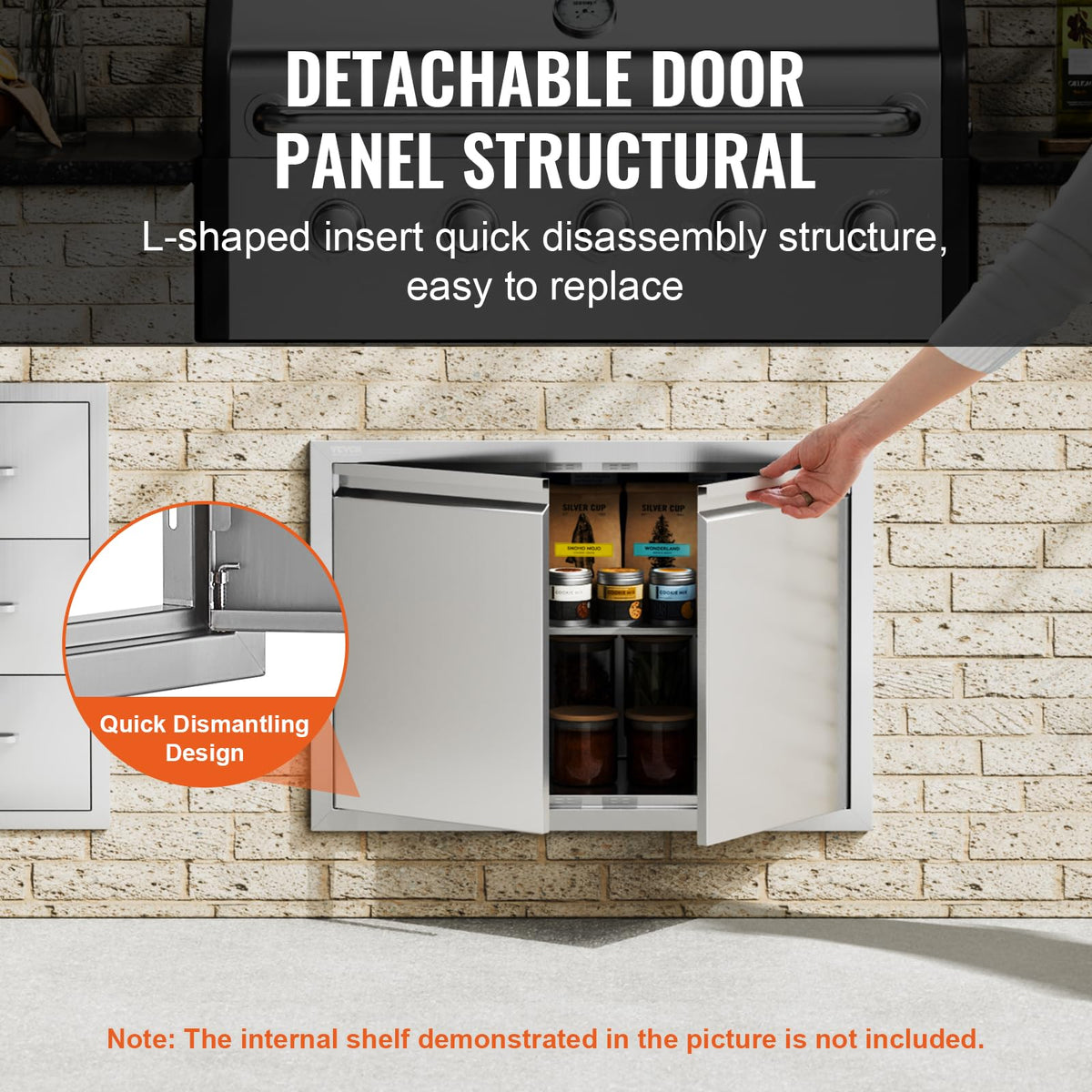 VEVOR door with reversible design for flexible left or right opening